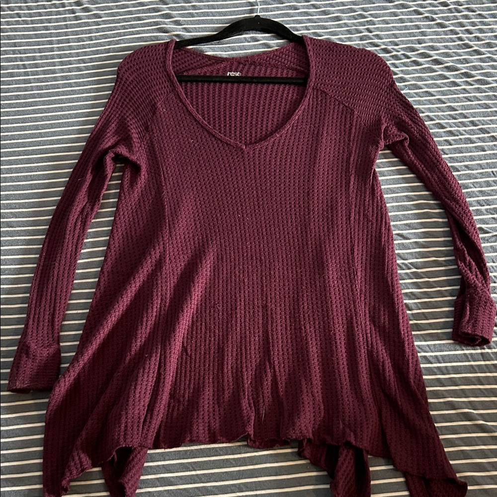 Flowy waffle long sleeve
